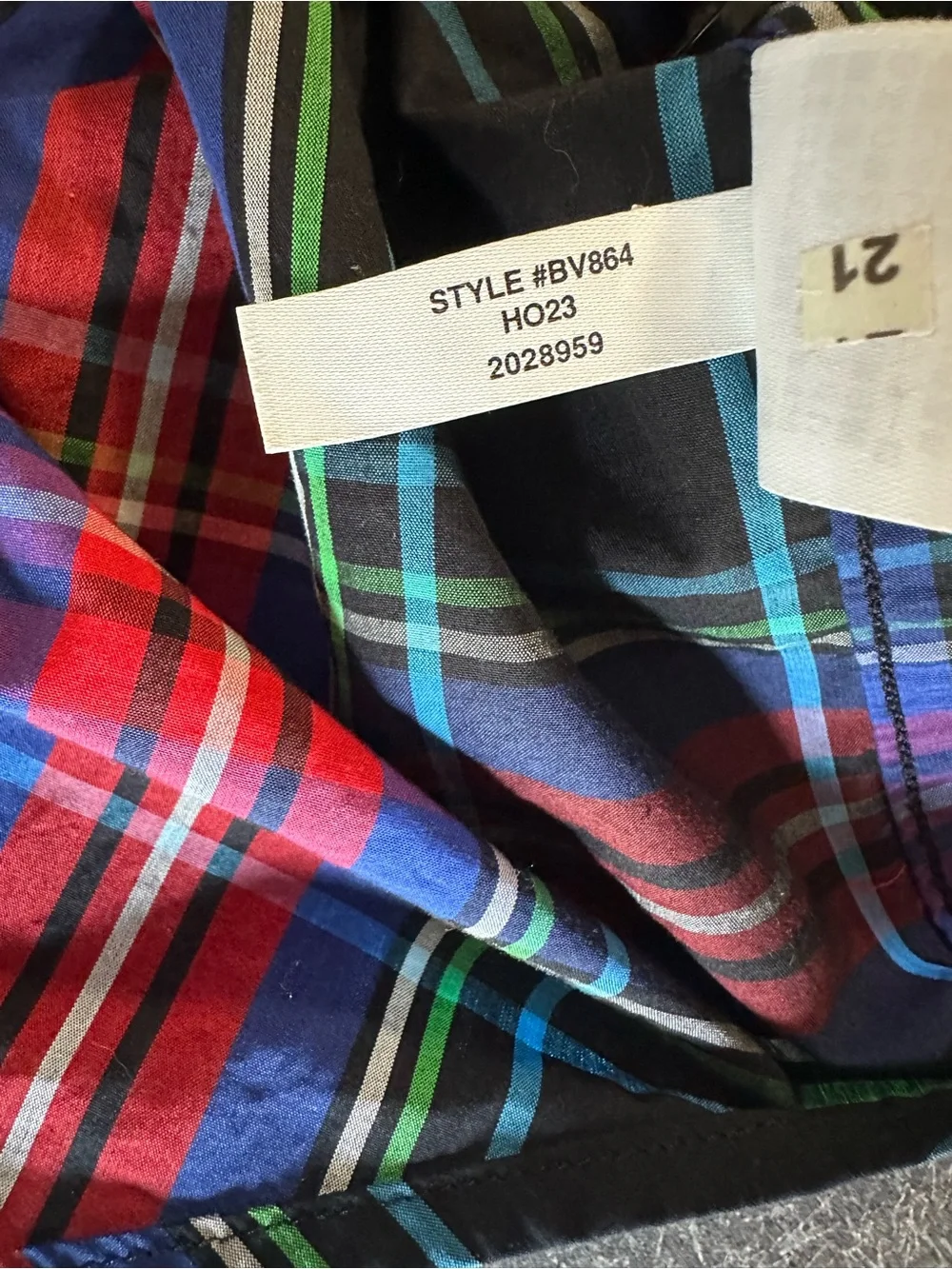 J.Crew Garçon Classic Shirt in Stewart Tartan Organic Cotton Poplin Size 2 BV864